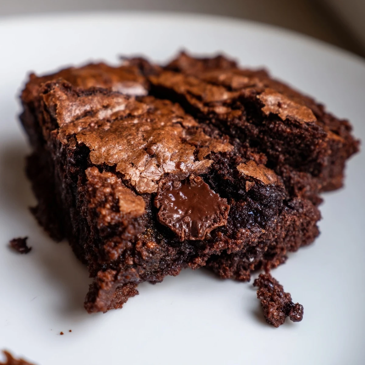 A platter of Chocolate Brownie Bites is arranged with fresh strawberries, ready for a sweet party dessert treat or snack.