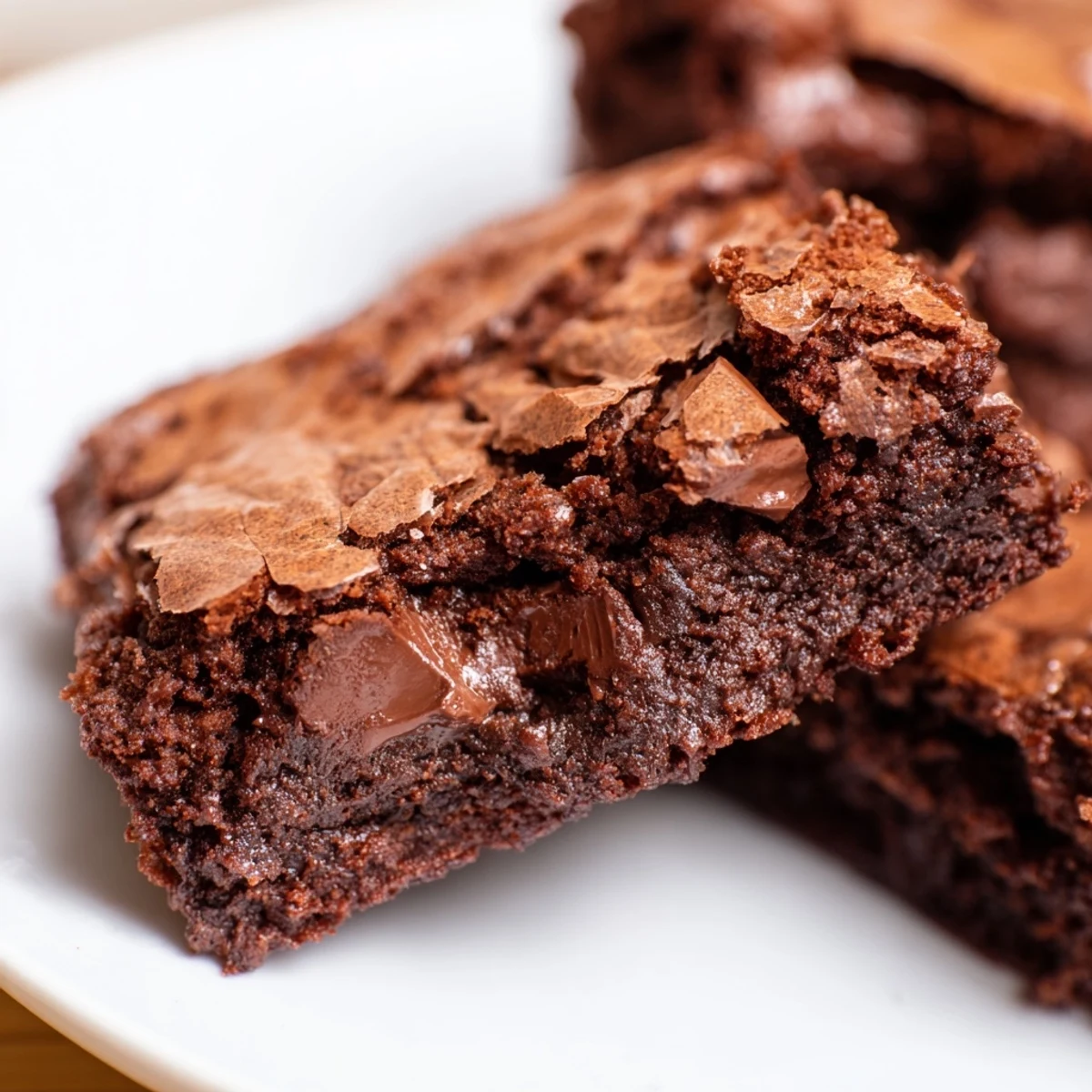 Close-up view of fudgy Chocolate Brownie Bites revealing gooey melted chocolate chips inside the rich, bite-sized dessert.