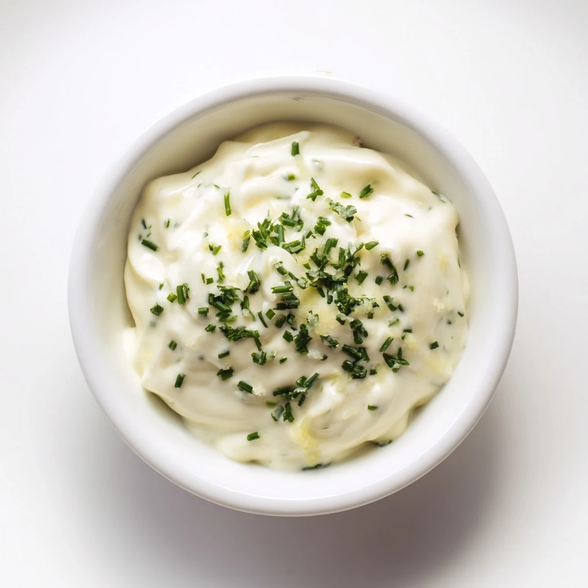 Creamy Salad Dressing with fresh chives and parsley, ready to drizzle over a crisp green salad.