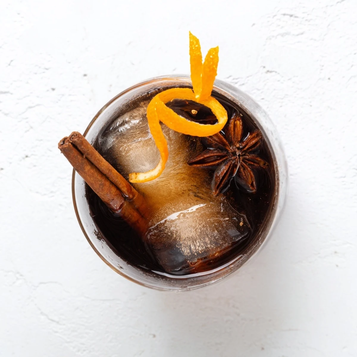 Close-up of golden non-alcoholic Spiced Rum being poured into a glass with ice and lime.