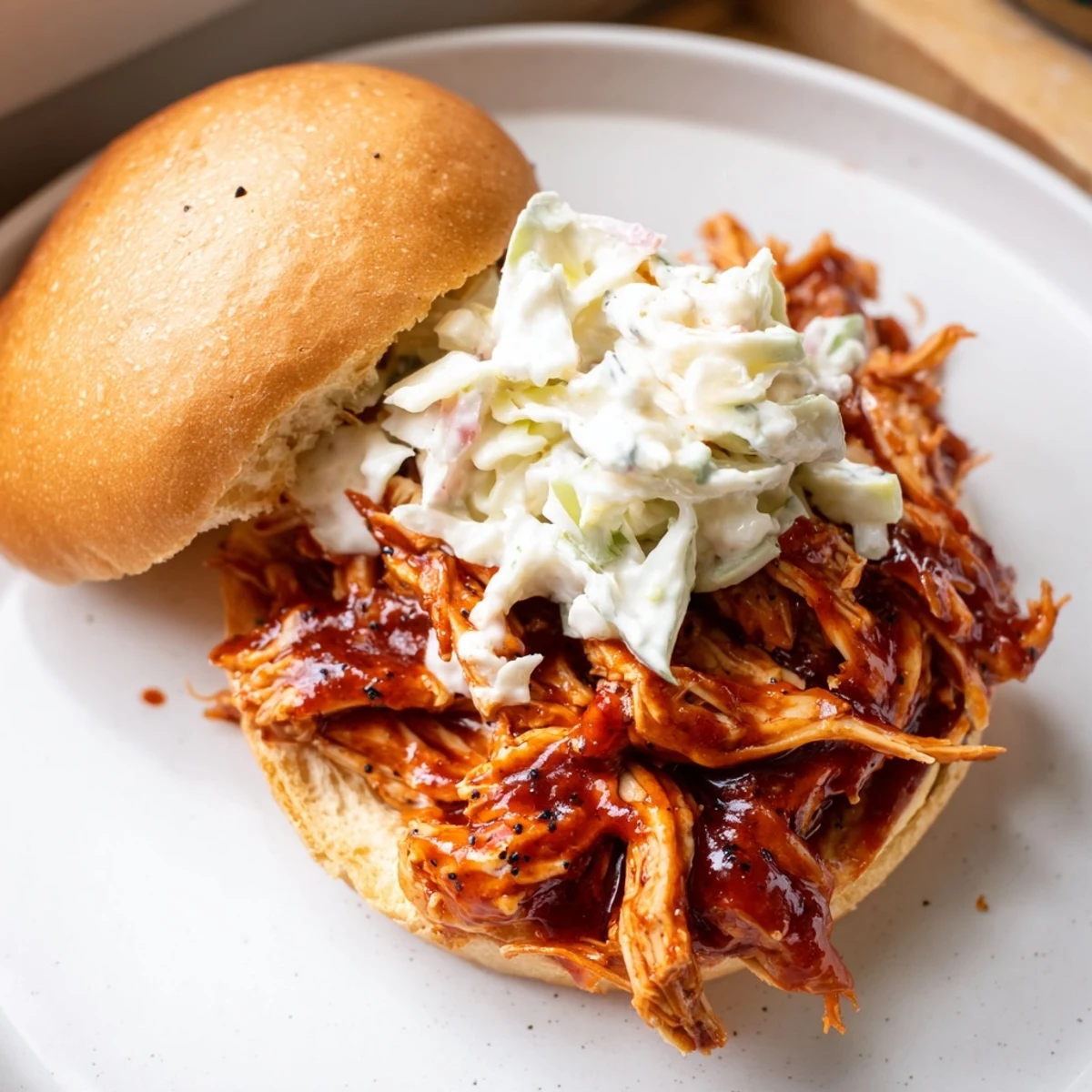 Sizzling Tailgate Pulled Chicken Sandwiches served warm on soft rolls, perfect for game day.