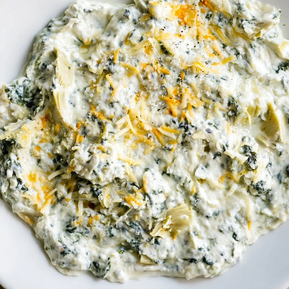 Savory Creamy Spinach and Artichoke Dip, hot from the oven and garnished with herbs, surrounded by crunchy pita bread and fresh vegetable crudités on a platter.