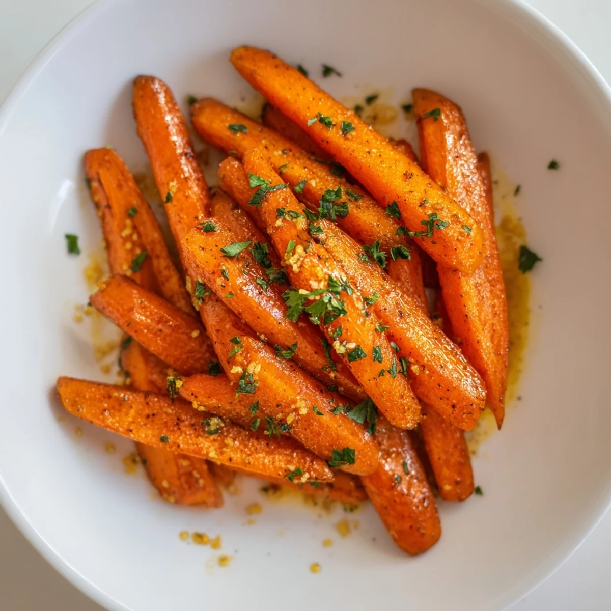 Vibrant Roasted Carrots with Maple and Cumin Glaze served warm as a healthy side dish for a family dinner.
