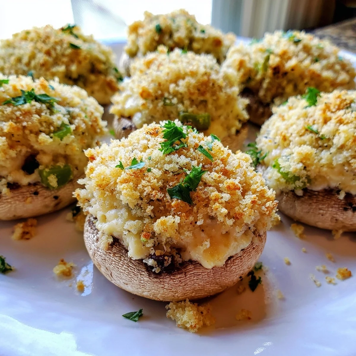 Served warm as a vegetarian appetizer, these bite-sized mushroom caps offer a popper twist for game day.