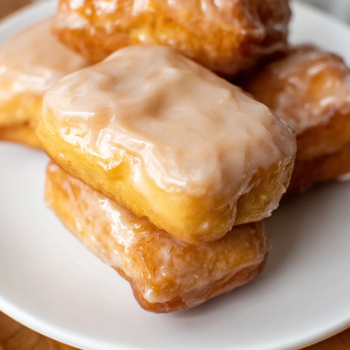 Golden-brown Maple Donut Bars with a thick vanilla-maple glaze, perfect for a cozy breakfast or sweet afternoon snack.