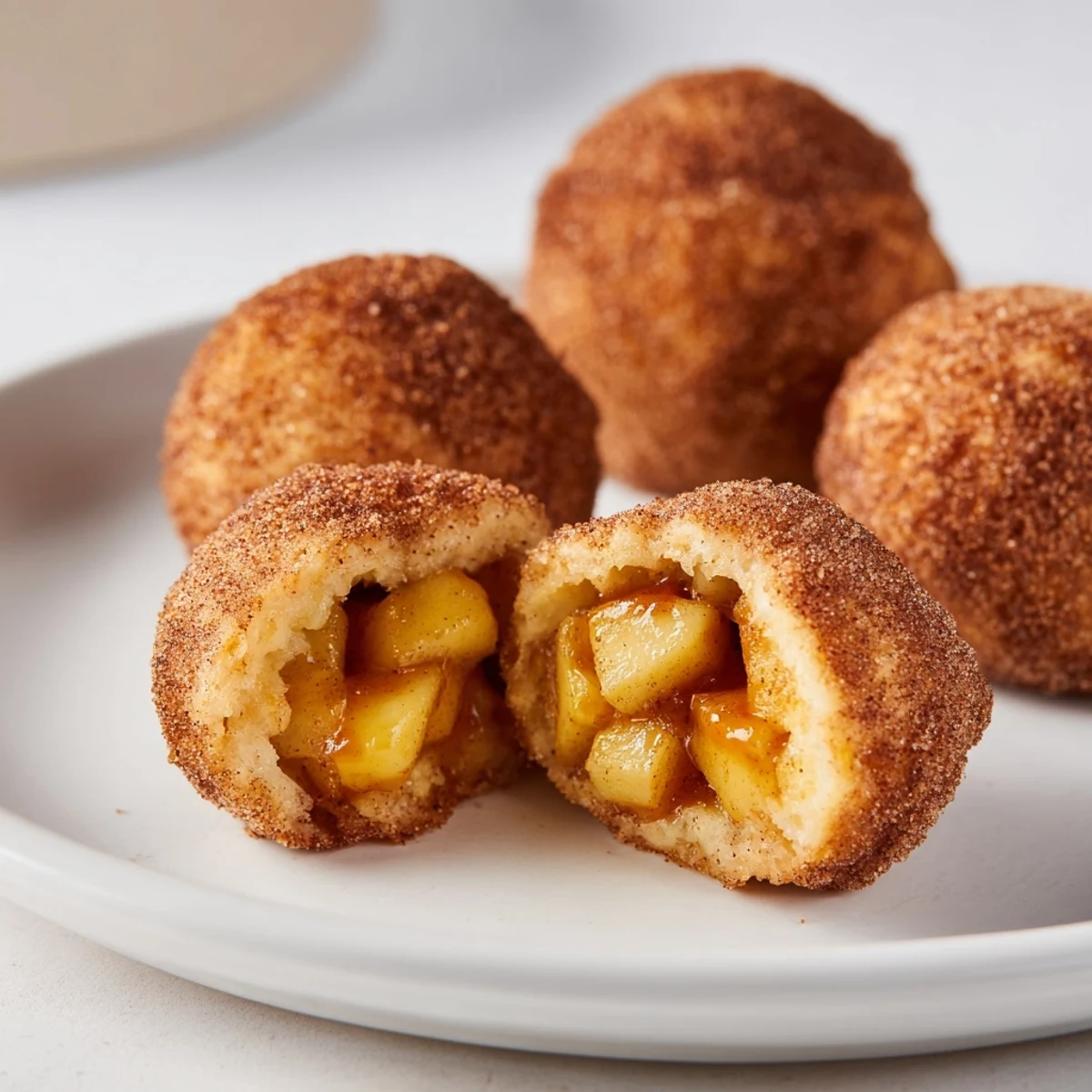 Bite-sized caramel apple pie bombs oozing with warm caramel and tender cinnamon apples