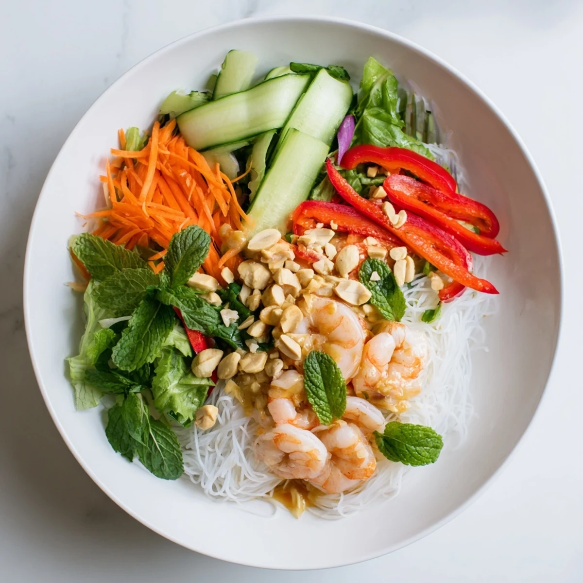 Spring Roll Salad with Spicy Ginger