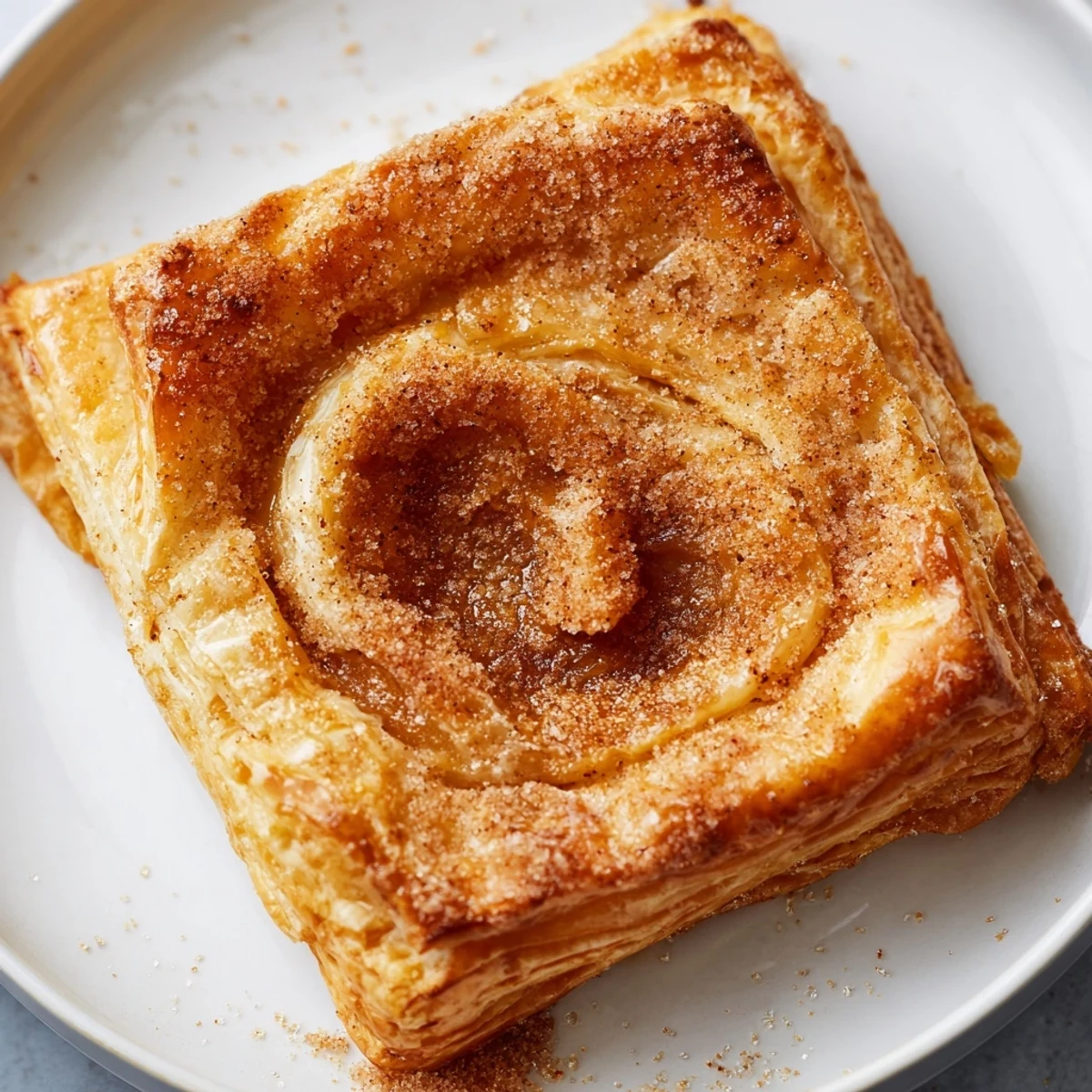 Flaky puff pastry squares filled with creamy caramel dulce de leche center