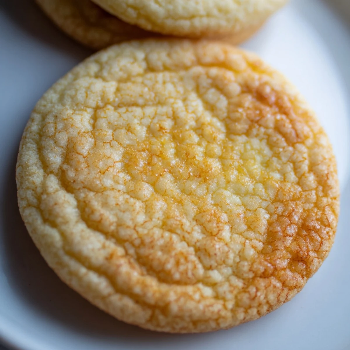 Soft baked crème brûlée cookies showcasing cracked caramelized tops and tender texture