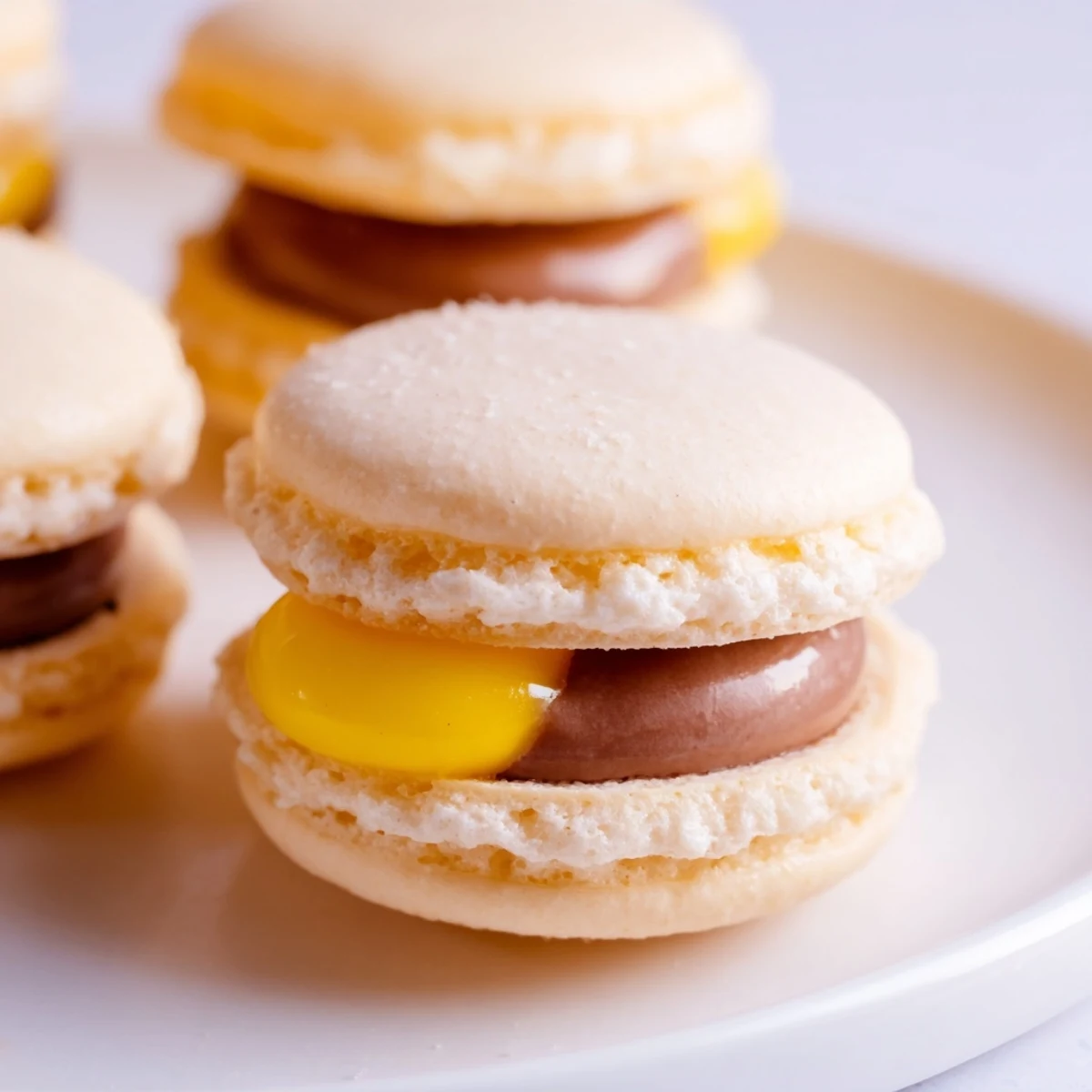Cadbury Egg Macarons
