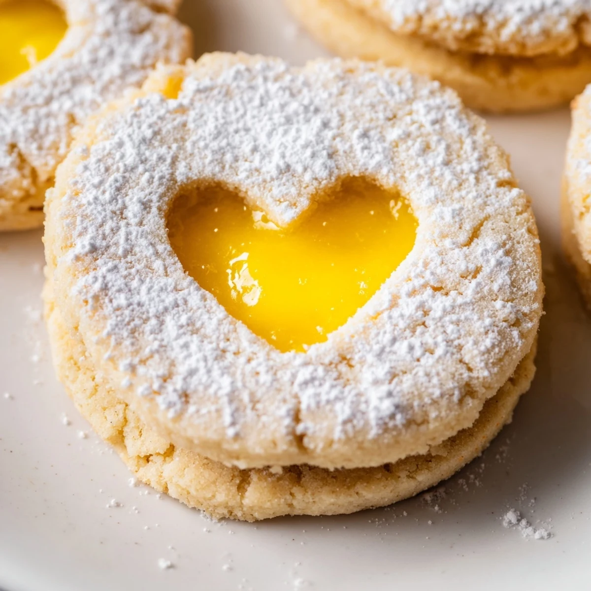 Meyer Lemon Curd Linzer Cookies
