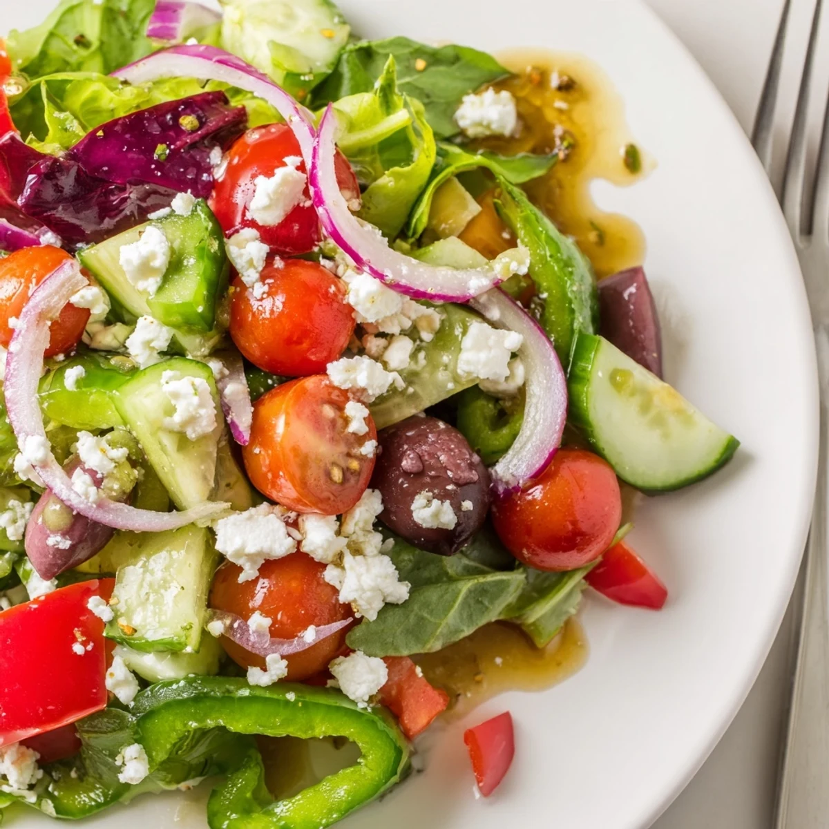 Weeknight Fresh Salad Recipe ready in fifteen minutes, bright, tangy, refreshing.