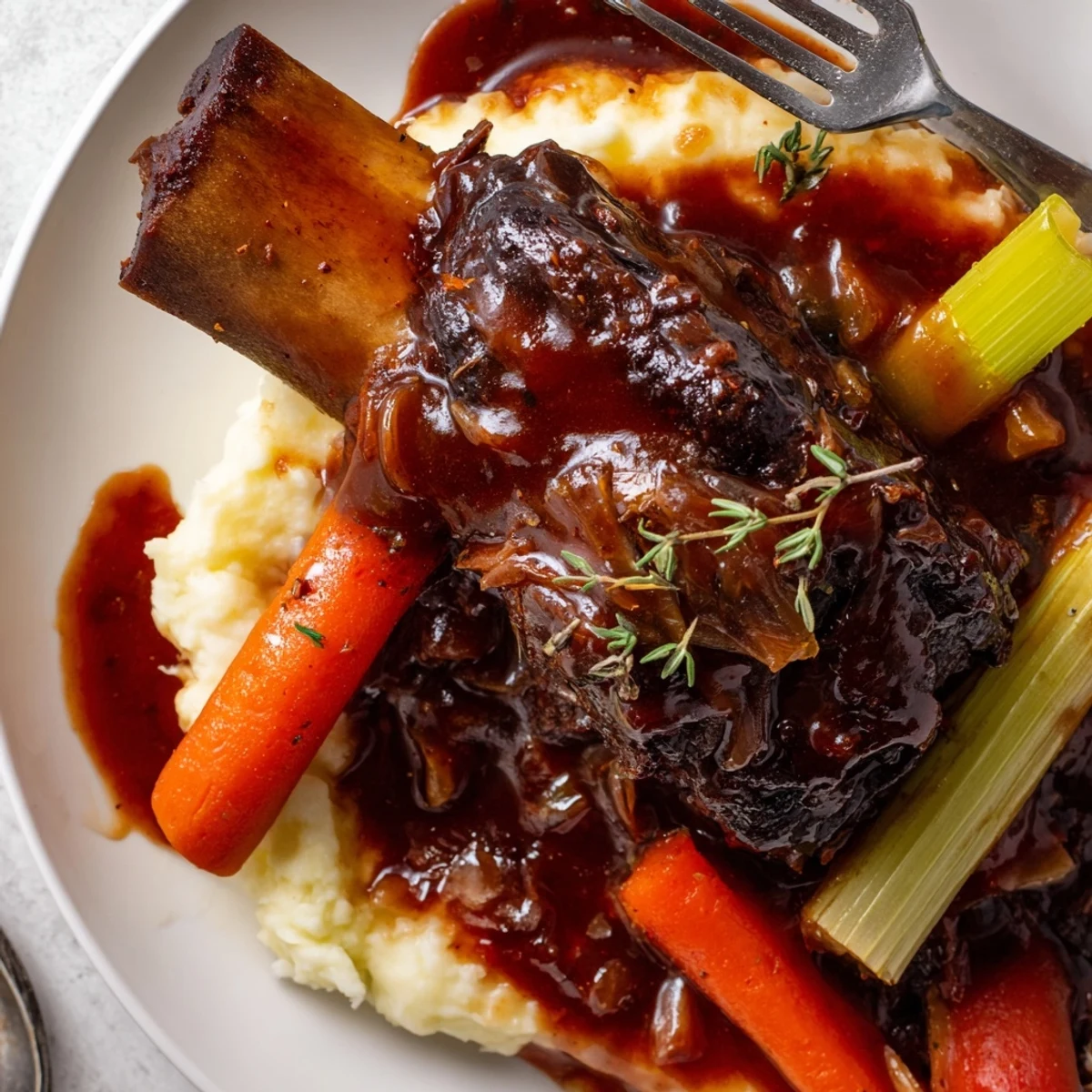 Slow Cooker Beef Short Ribs slow-braised eight hours, tender vegetables and herbs