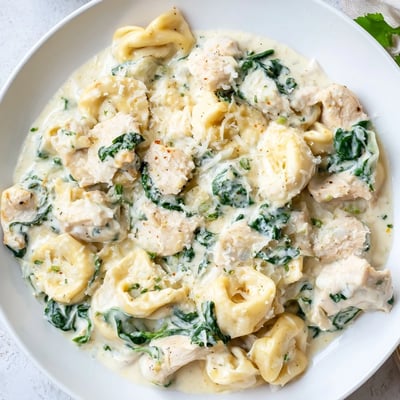 Creamy Garlic Chicken Tortellini